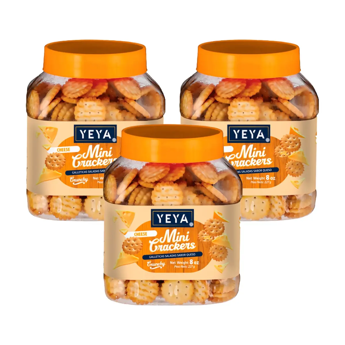 Galleticas saladas sabor queso YEYA (3 x  227 g )