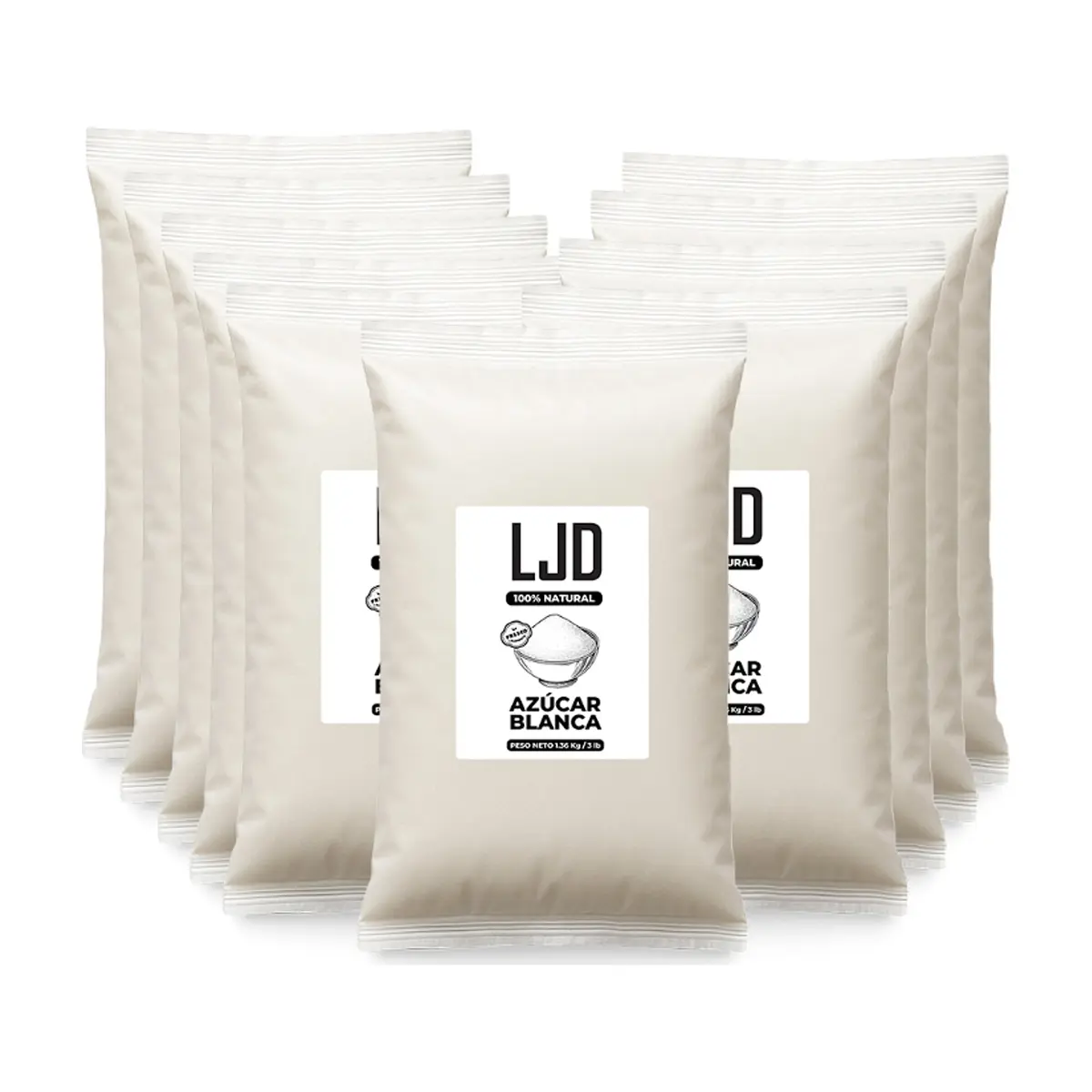 Azúcar blanca LJD (10 x 1.36 kg / 3 lb)