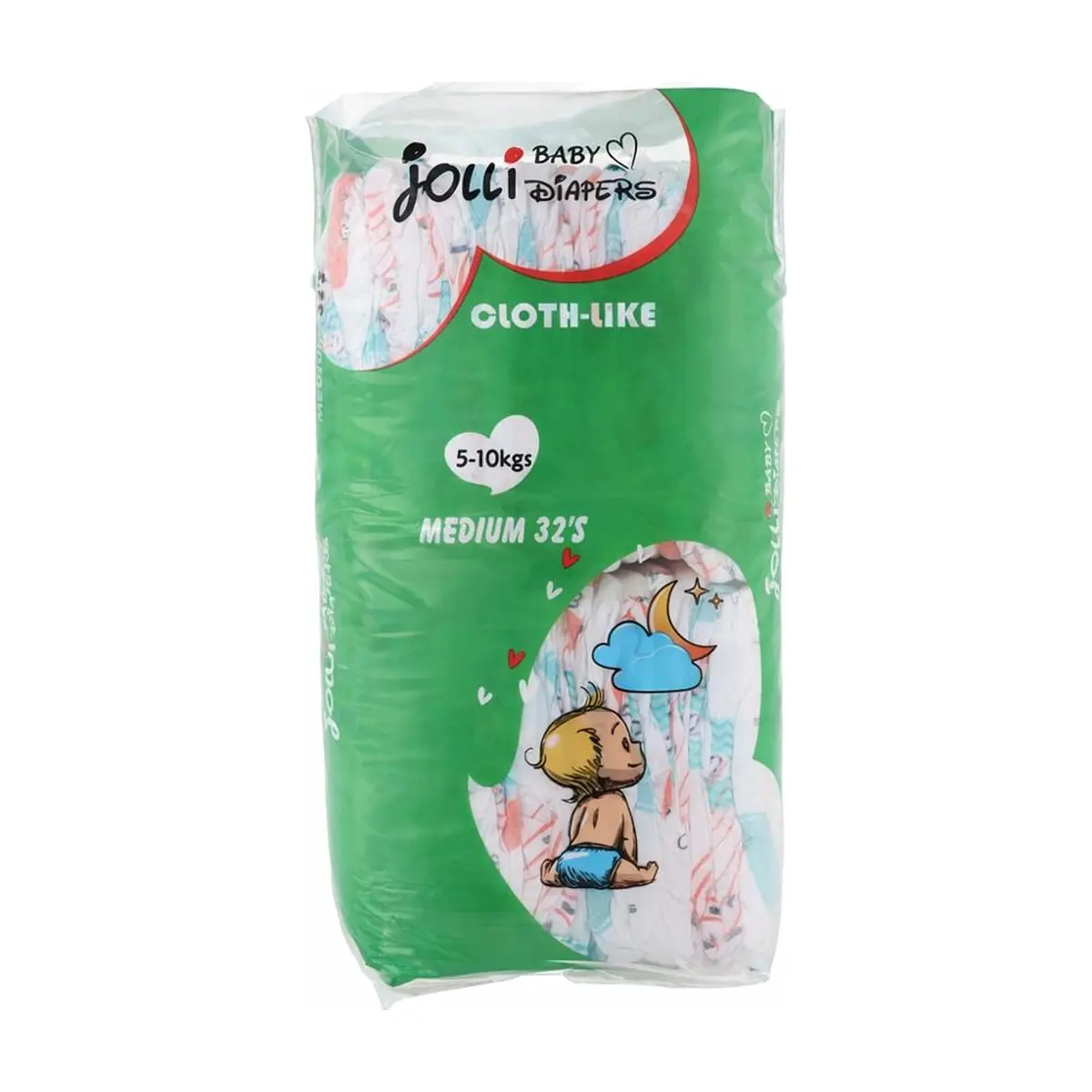 Pañales desechables para bebé talla M Jolli (32 U)