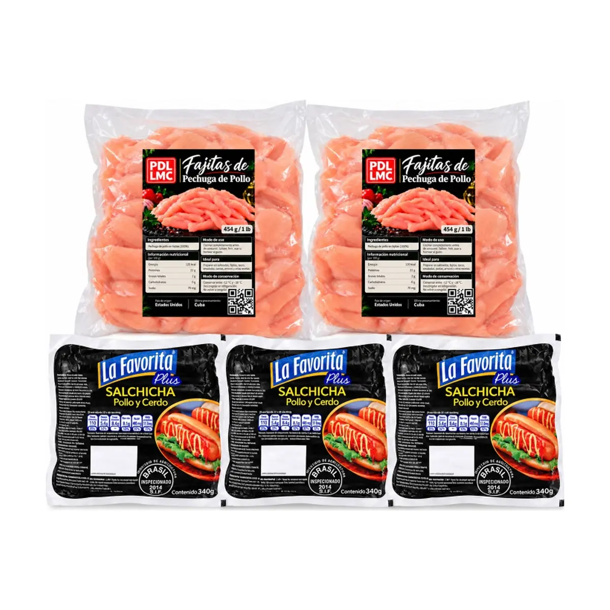 Fajitas de pollo + Salchicha La Favorita - Imagen 1
