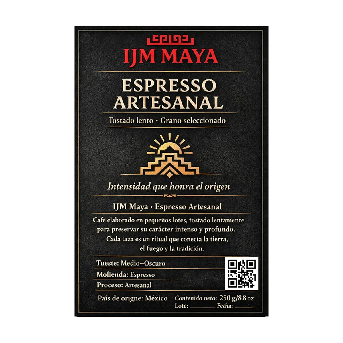 Café espresso artesanal tueste medio - oscuro IJM Maya (250 g / 8.8 oz) - Thumbnail 3