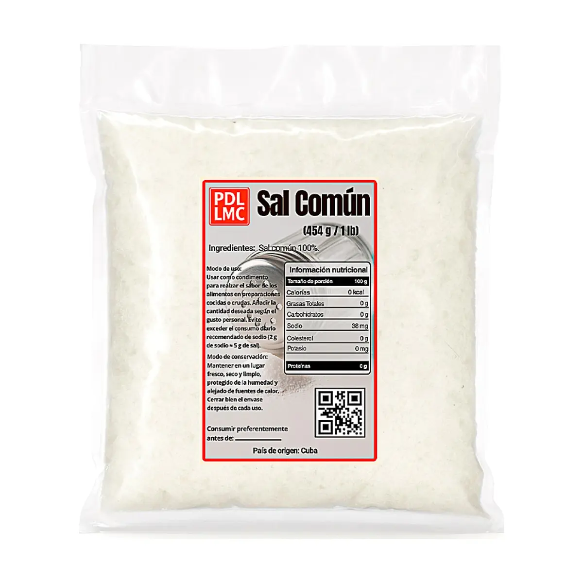 Sal fina común PDL LMC (454 g / 1 lb) - Imagen 1