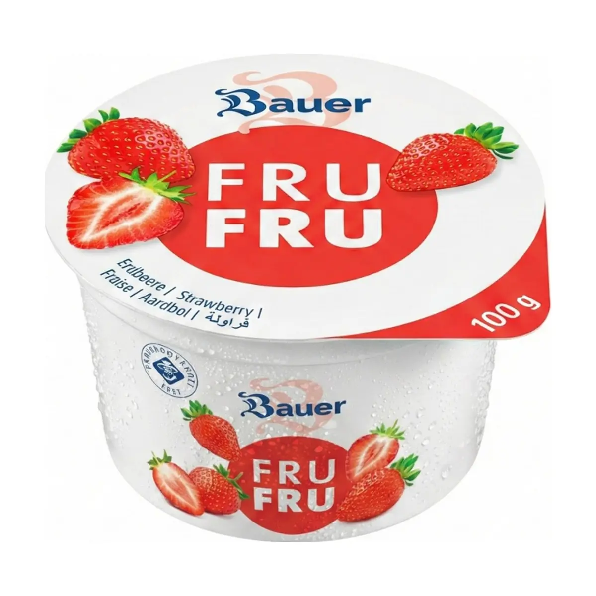 Yogur sabor fresa Bauer Fru Fru (100g / 3.53oz)