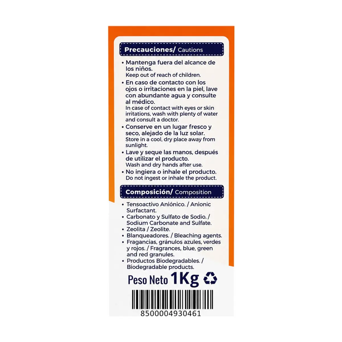Detergente en polvo multiusos fragancia floral Defá (3 x 1 kg / 2.2 lb) - Thumbnail 4