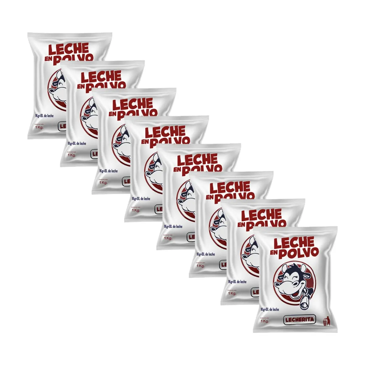 Leche en polvo Lecherita (8 x 1 kg / 2.2 lb) - Miniatura 1