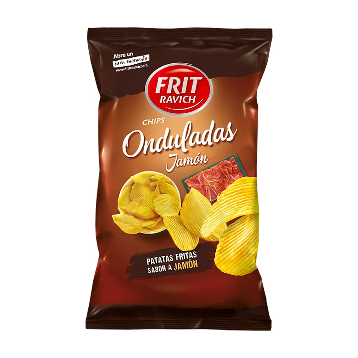 Papas fritas onduladas sabor jamón Frit Ravich (160 g / 5.6 oz) - Imagen 1