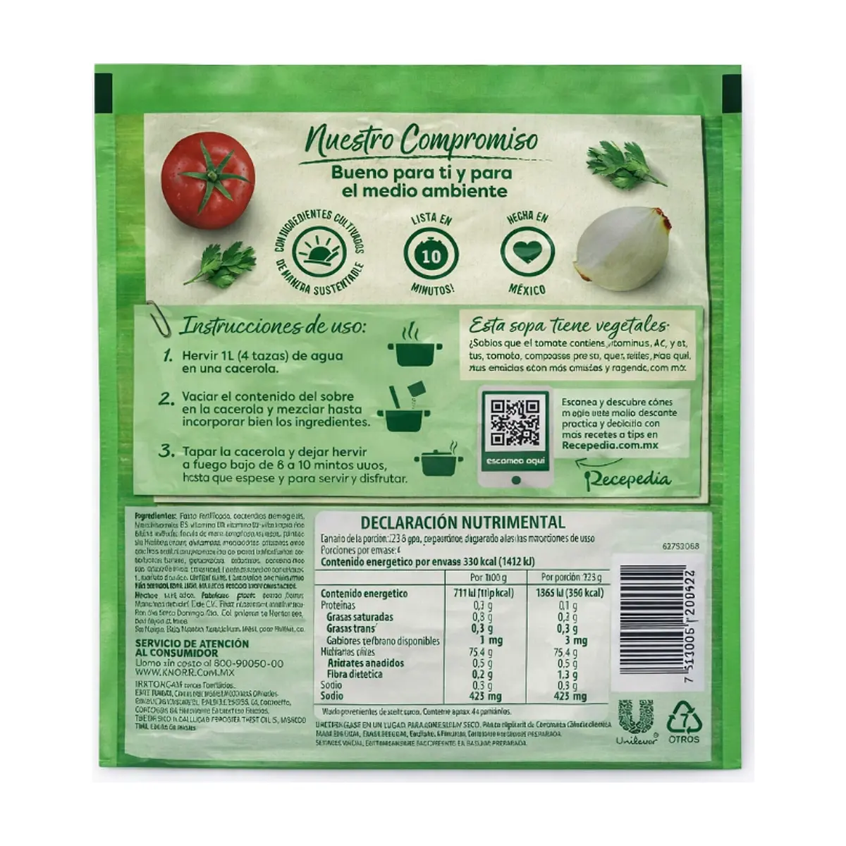 Sopa de letras Knorr (95 g / 3.35 oz) - Thumbnail 3