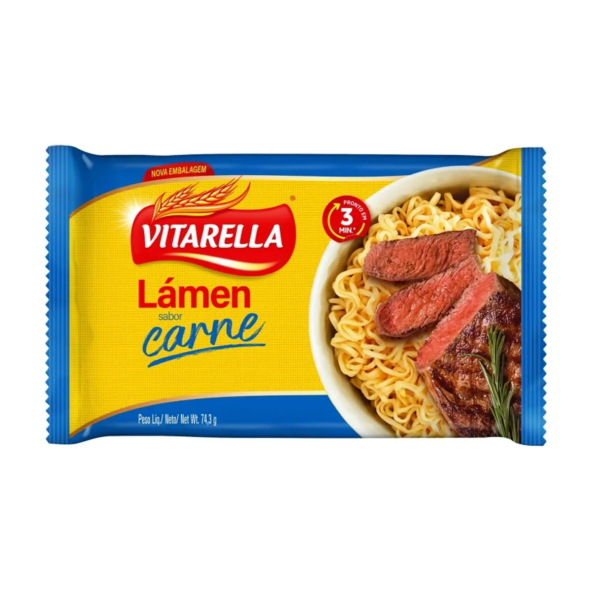 Sopa de fideos instantánea sabor a res Vitarella (74.3 g / 2.62 oz)