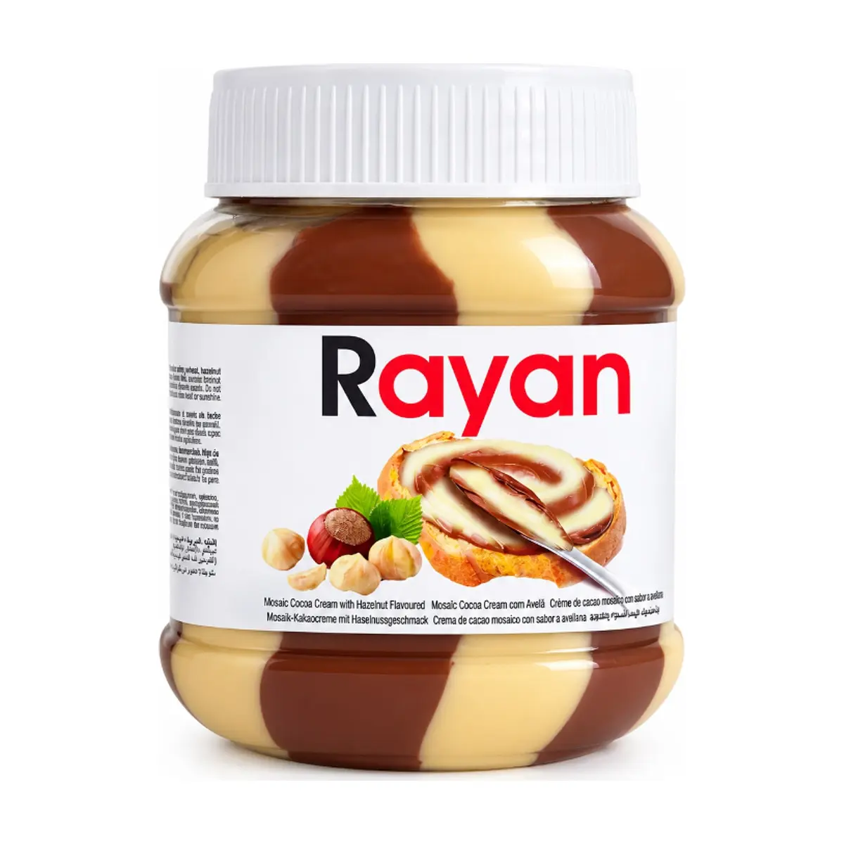 Crema de cacao mosaico con sabor a avellana Rayan (350 g / 11.25 oz) - Imagen 1