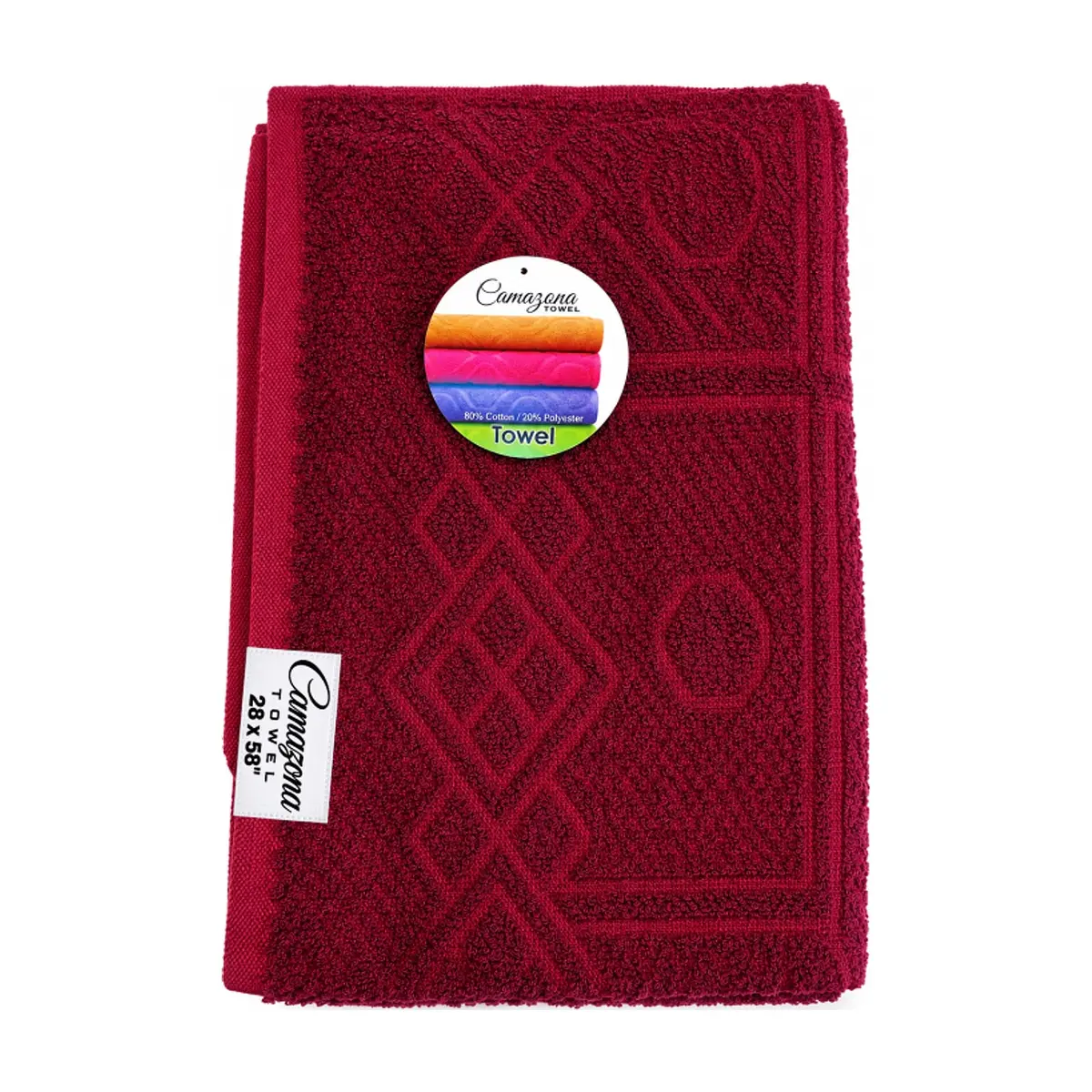 Toalla roja vino 71.12 × 147.32 cm Camazona - Imagen 1