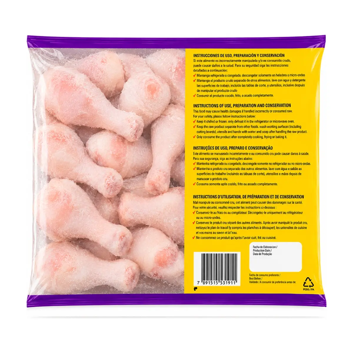 Muslos de pollo congelados Sadia (1 kg / 2.2 lb) - Thumbnail 2