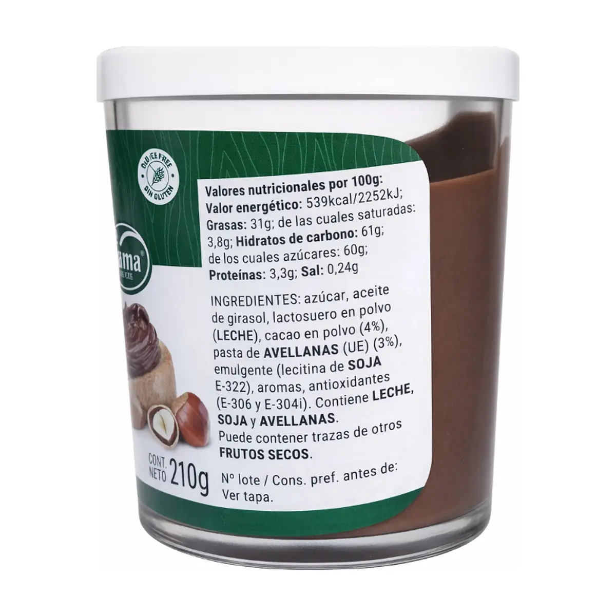 Crema de cacao con avellanas Vima Foods (210 g / 7.41 oz) - Thumbnail 3