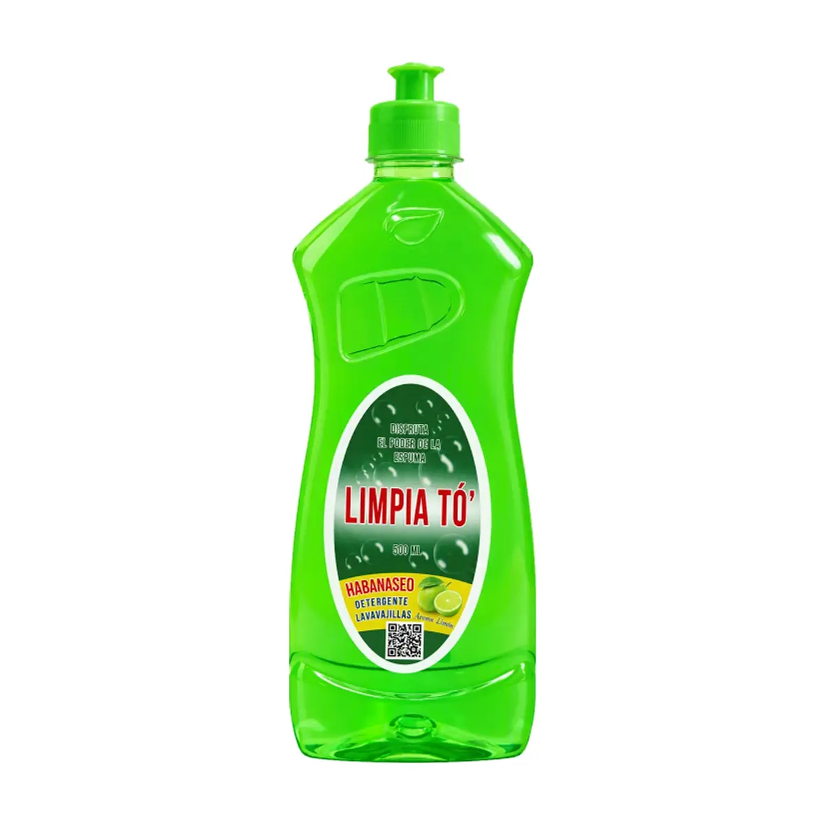 Detergente lavavajillas aroma limón Limpia Tó' Habanaseo (500 ml) - Imagen 1