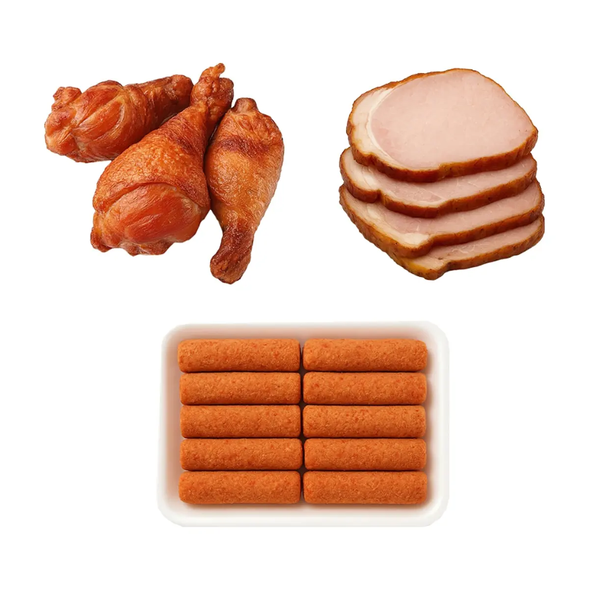 Chuletas de lomo de cerdo ahumado sin piel y sin huesos+ Muslos de pollo al carbón + Croquetas de jamón - Thumbnail 2