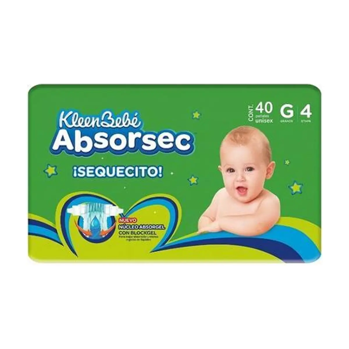Pañales Desechables Grande (40 piezas) KLEENBEBÉ
