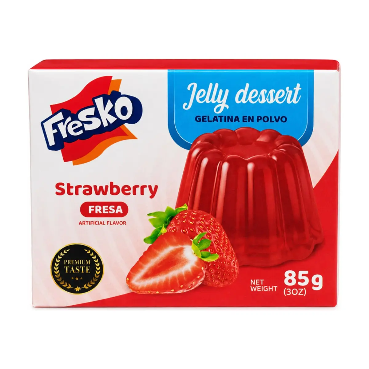 Gelatina sabor fresa Fresko (85 g / 3 oz)