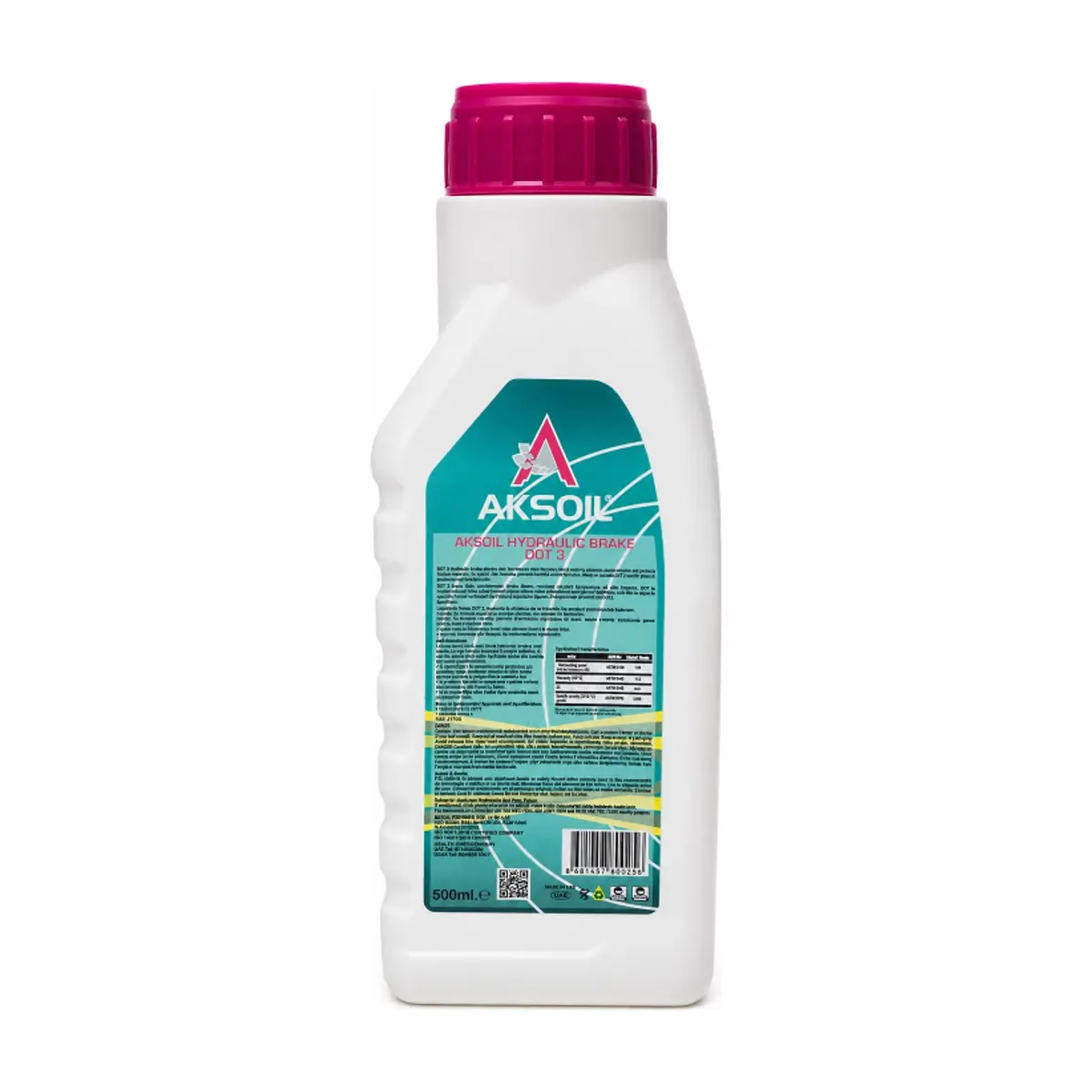 Líquido sintético para frenos y embrague DOT 3 Aksoil (500 ml) - Thumbnail 2