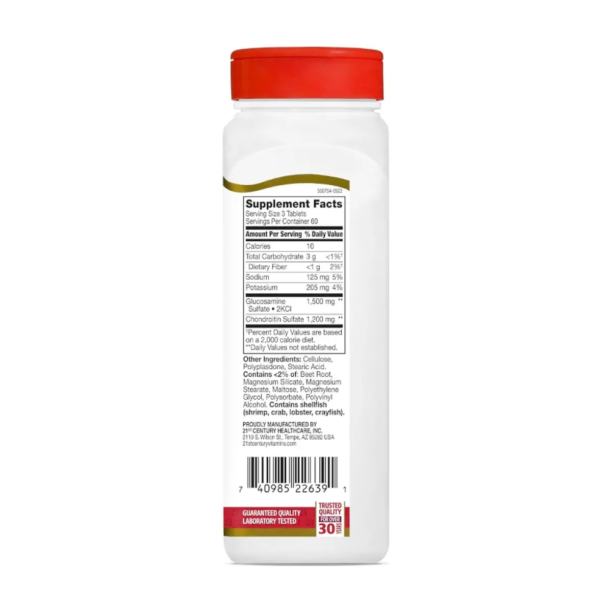 Glucosamina 500 mg + Condroitina 400 mg Century (180 tabletas) - Thumbnail 2