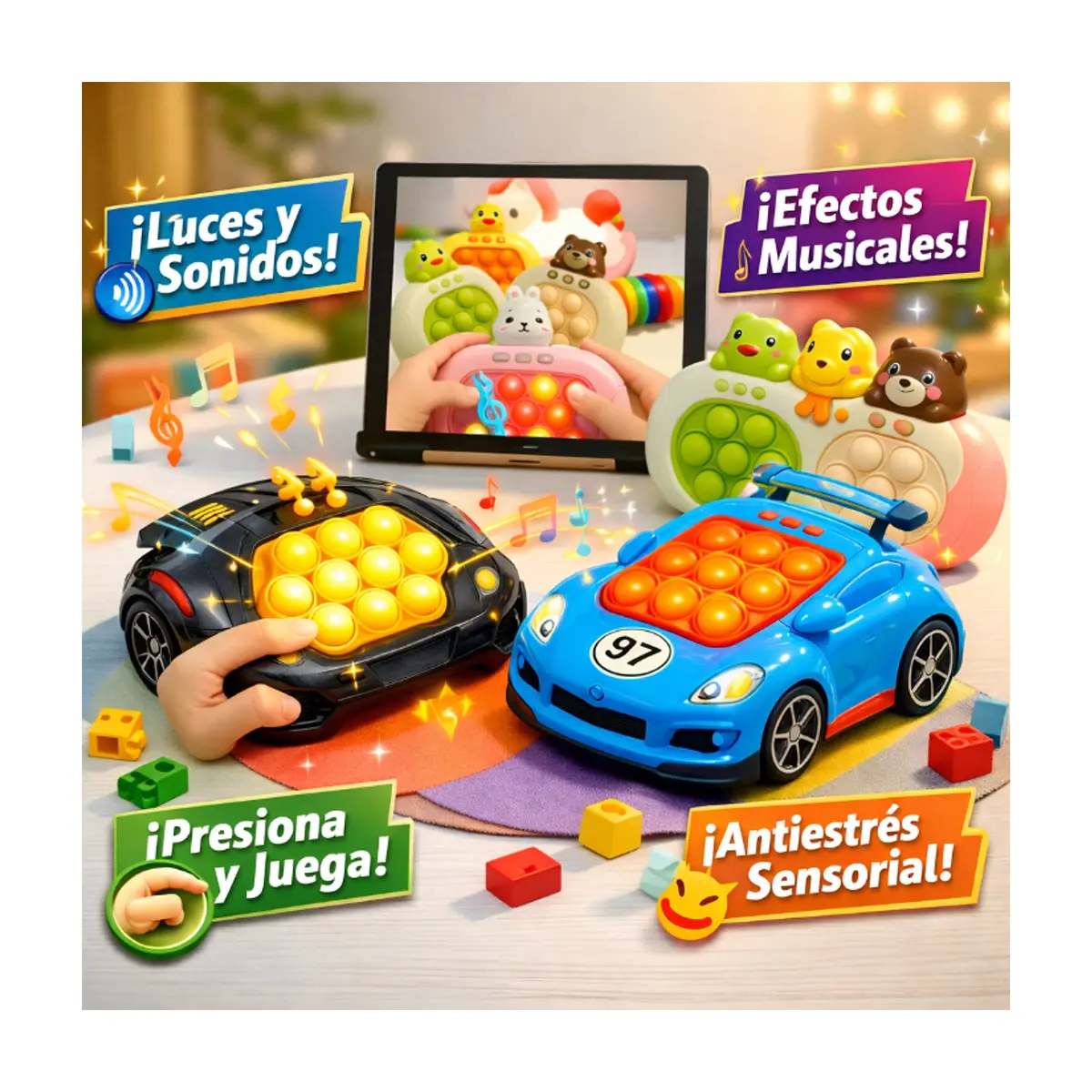 Consola de juego Pop it electrónico D'melem - Miniatura 2