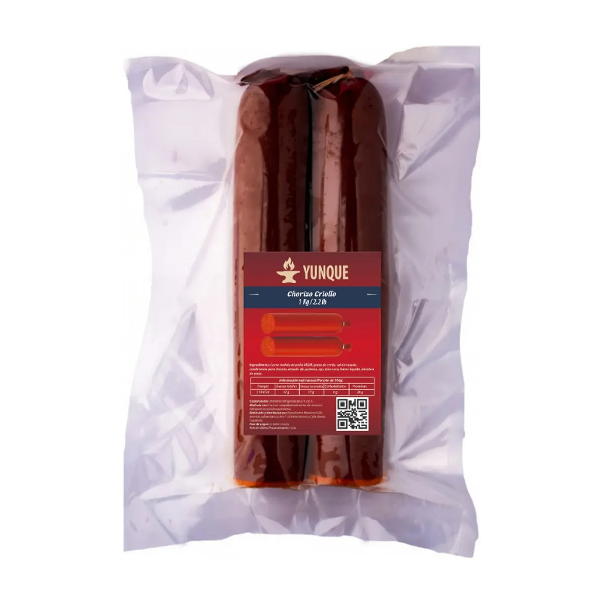 Chorizo criollo Yunque (1 kg / 2.2 lb)