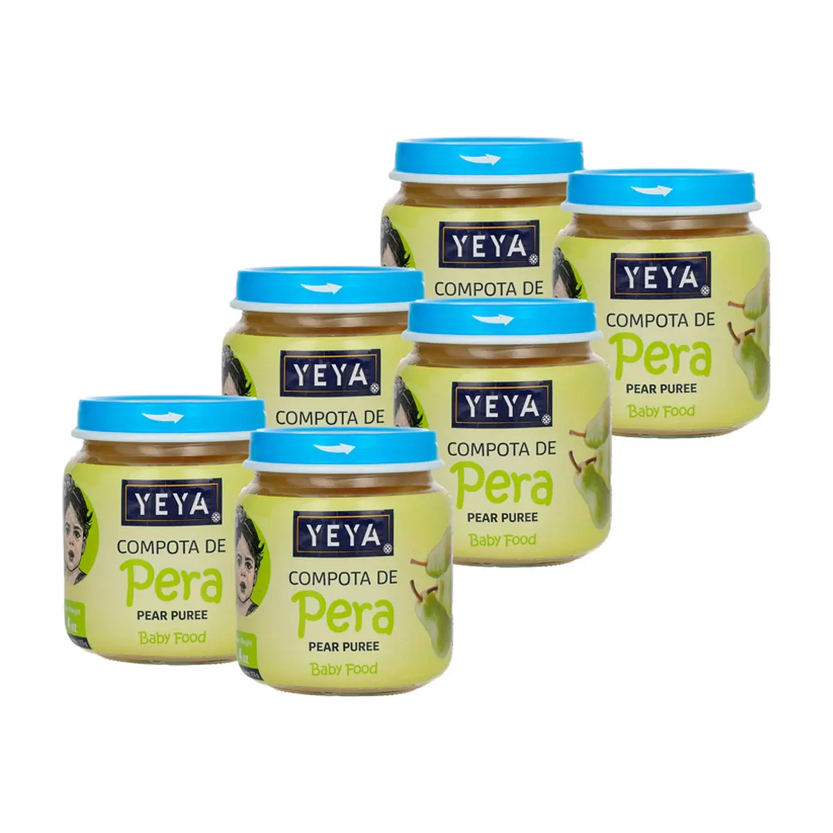 Compota de pera YEYA (6 x 113 g / 4 oz)