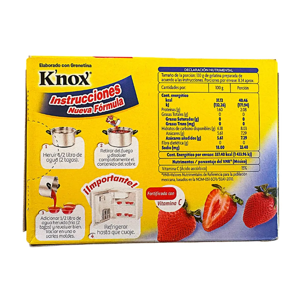 Polvo para preparar gelatina sabor fresa Pronto (84 g / 2.96 oz) - Thumbnail 2