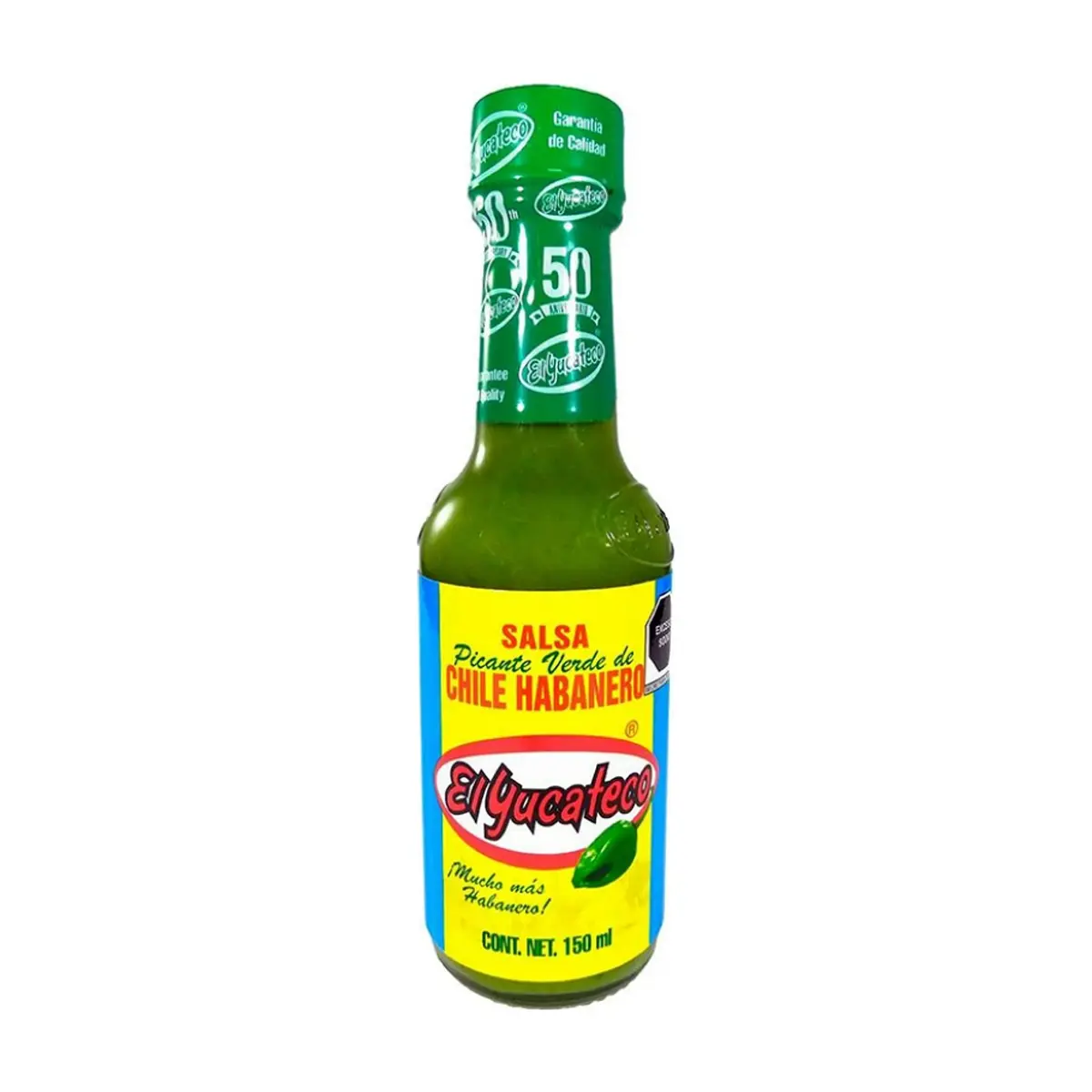 Salsa picante verde de chile habanero El Yucateco (150 ml) - Thumbnail 2