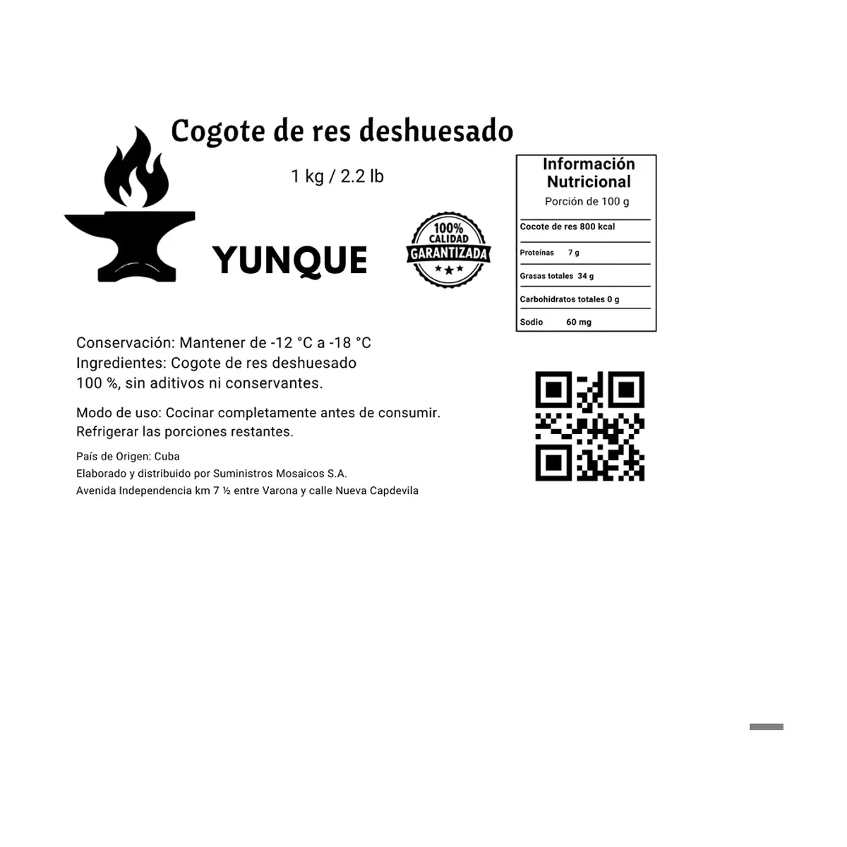 Cogote de res deshuesado Yunque (1 kg / 2.2 lb) - Thumbnail 3