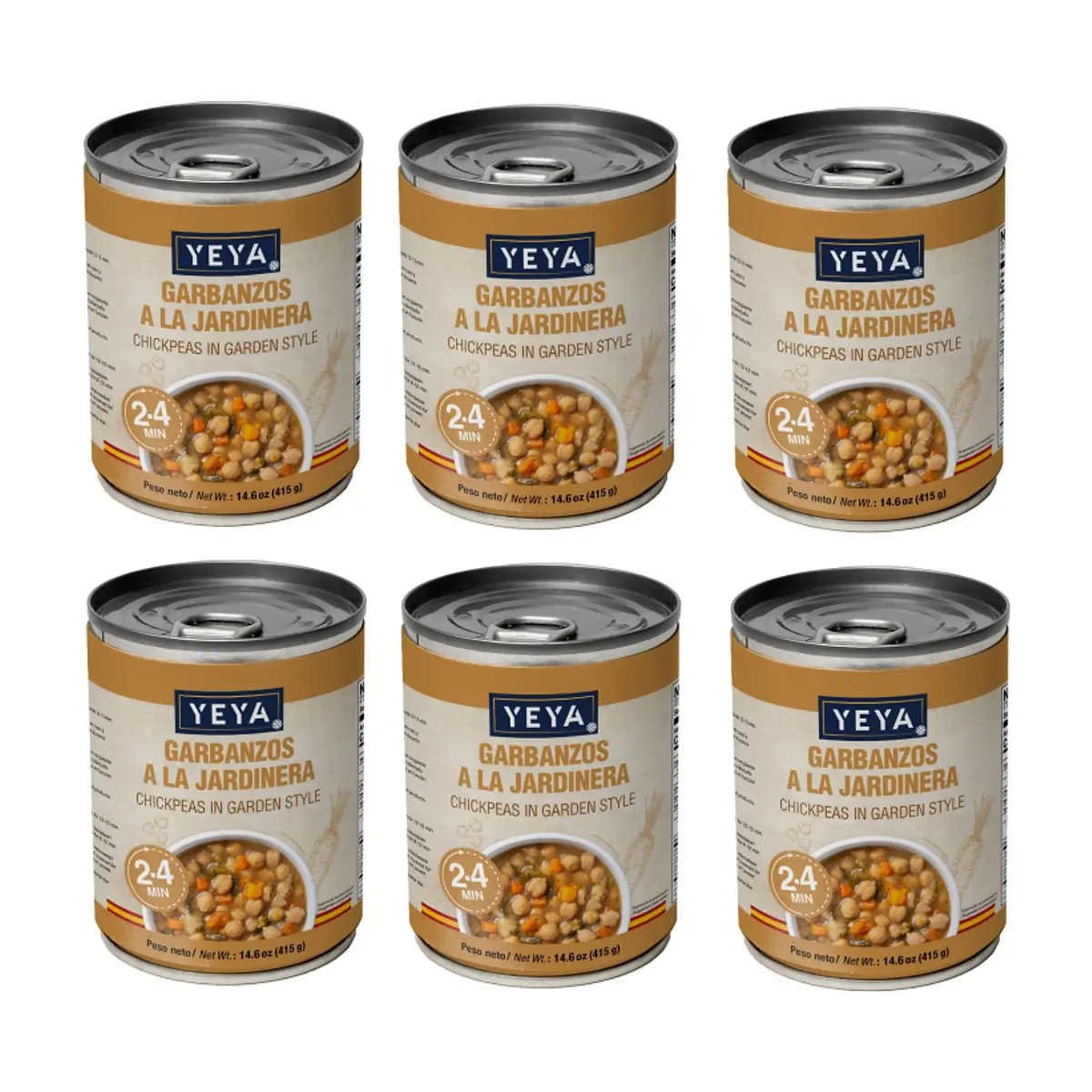 Garbanzos a la jardinera YEYA (6 x 415 g / 14.6 oz) - Miniatura 1