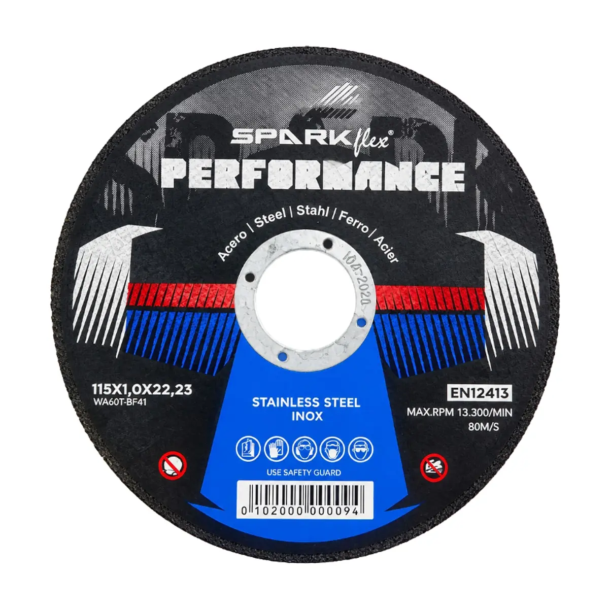 Disco de corte de acero 115 x 1 x 22.23 mm 80 m/s Sparkflex Performance - Miniatura 1