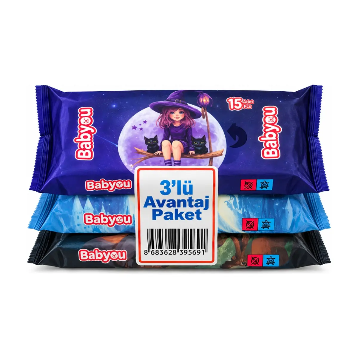 Toallitas húmedas Babyou (3 U) - Miniatura 2
