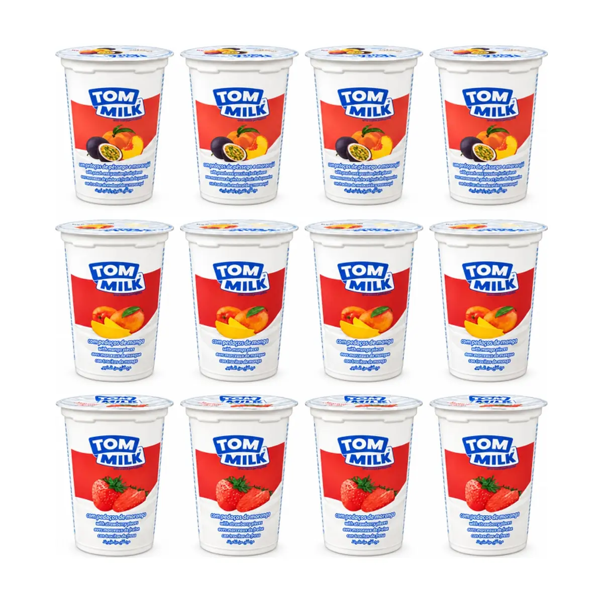 Combo mixto de yogures Tom Milk (12 x 500 g / 1.10 lb)