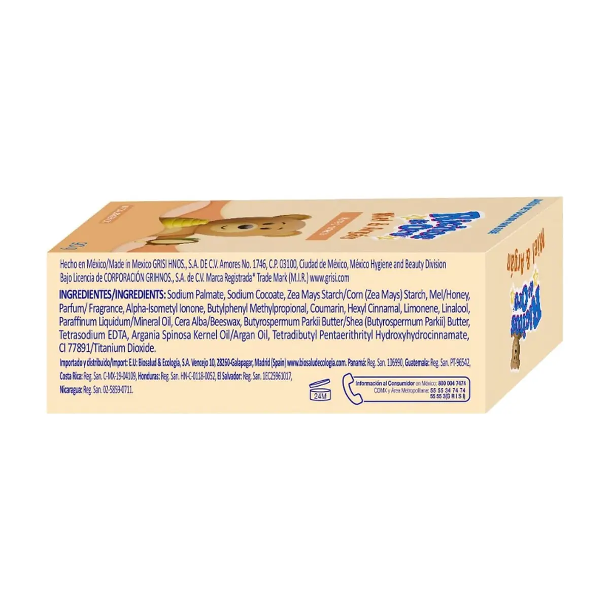 Jabón de tocador para bebé de miel y argán Ricitos de Oro (90 g / 3.17 oz) - Thumbnail 5