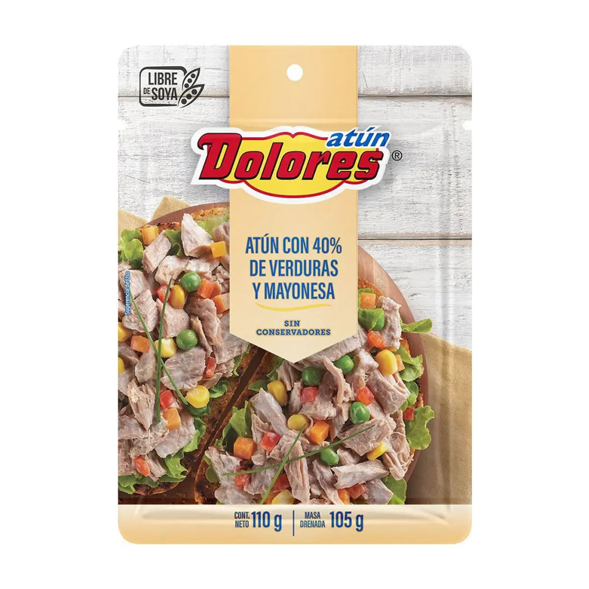 Atún con 40% de verduras y mayonesa Dolores (110 g / 3.88 oz) - Miniatura 2