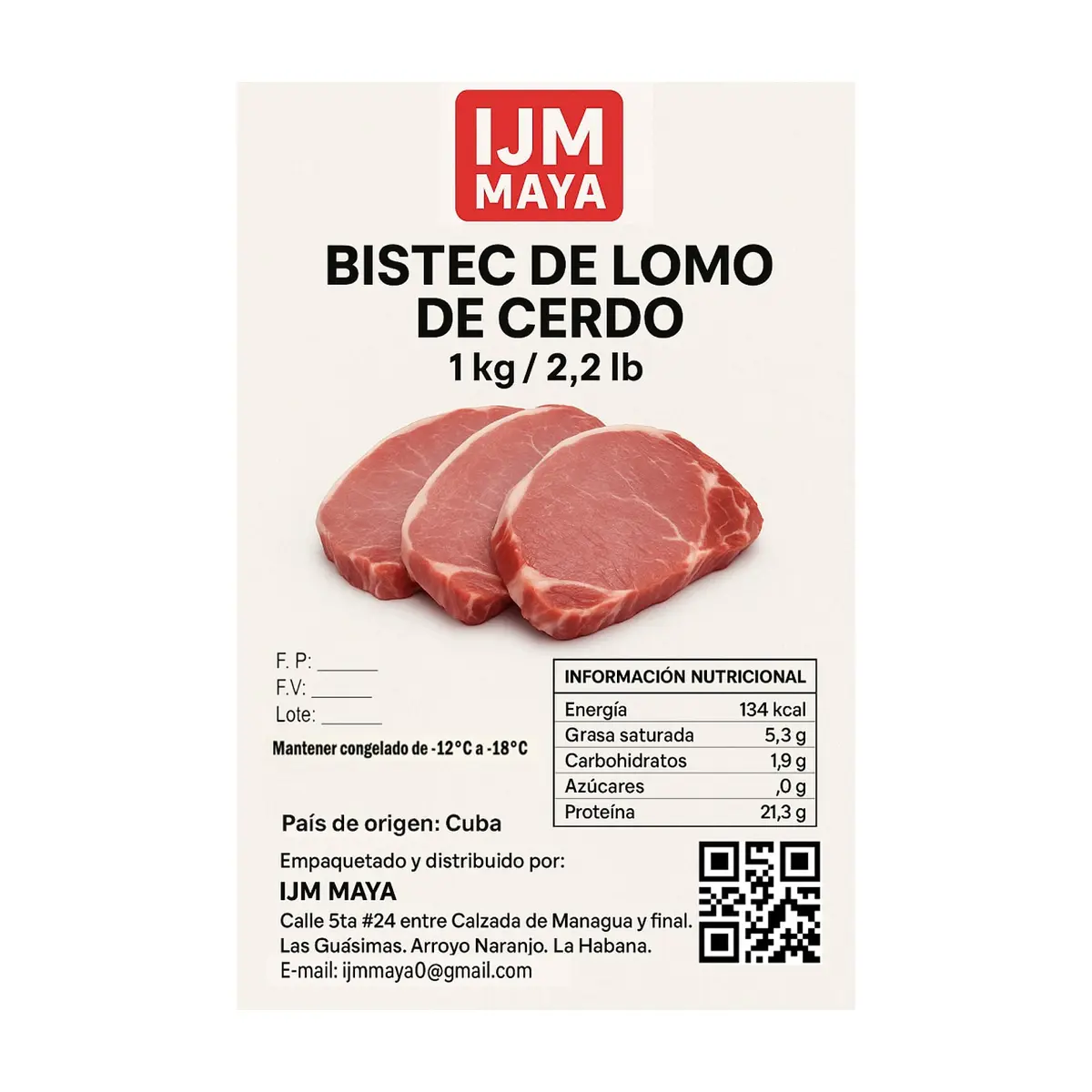 Bistec de lomo de cerdo IJM Maya (1 kg / 2.2 lb) - Thumbnail 4