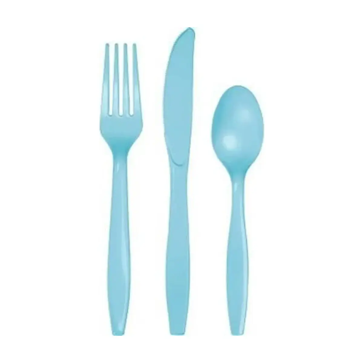 Set de cubiertos desechables azul 48 piezas