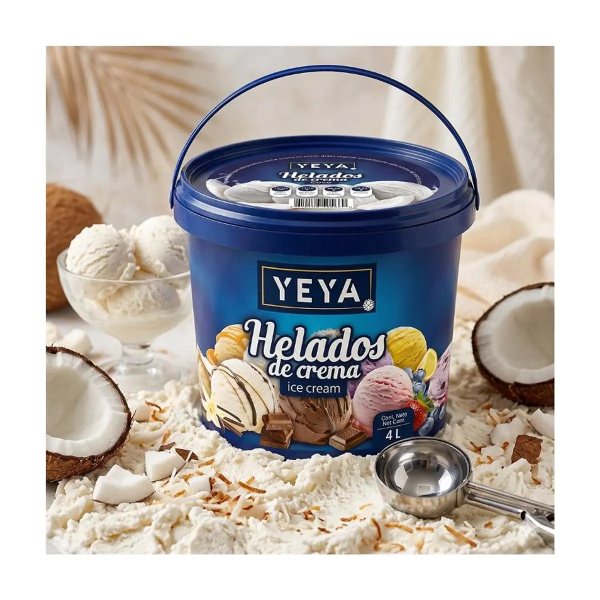 Helado de crema sabor a coco YEYA (4 L) - Thumbnail 7