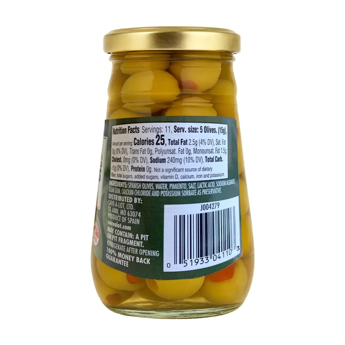 Aceitunas manzanillas enteras rellenas de pimiento Kurtz (163 g / 5.75 oz) - Miniatura 2