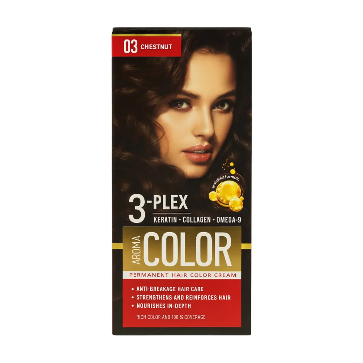 Tinte en crema para el cabello No. 03 Castaño Aroma Color (130 g / 4.58 oz)
