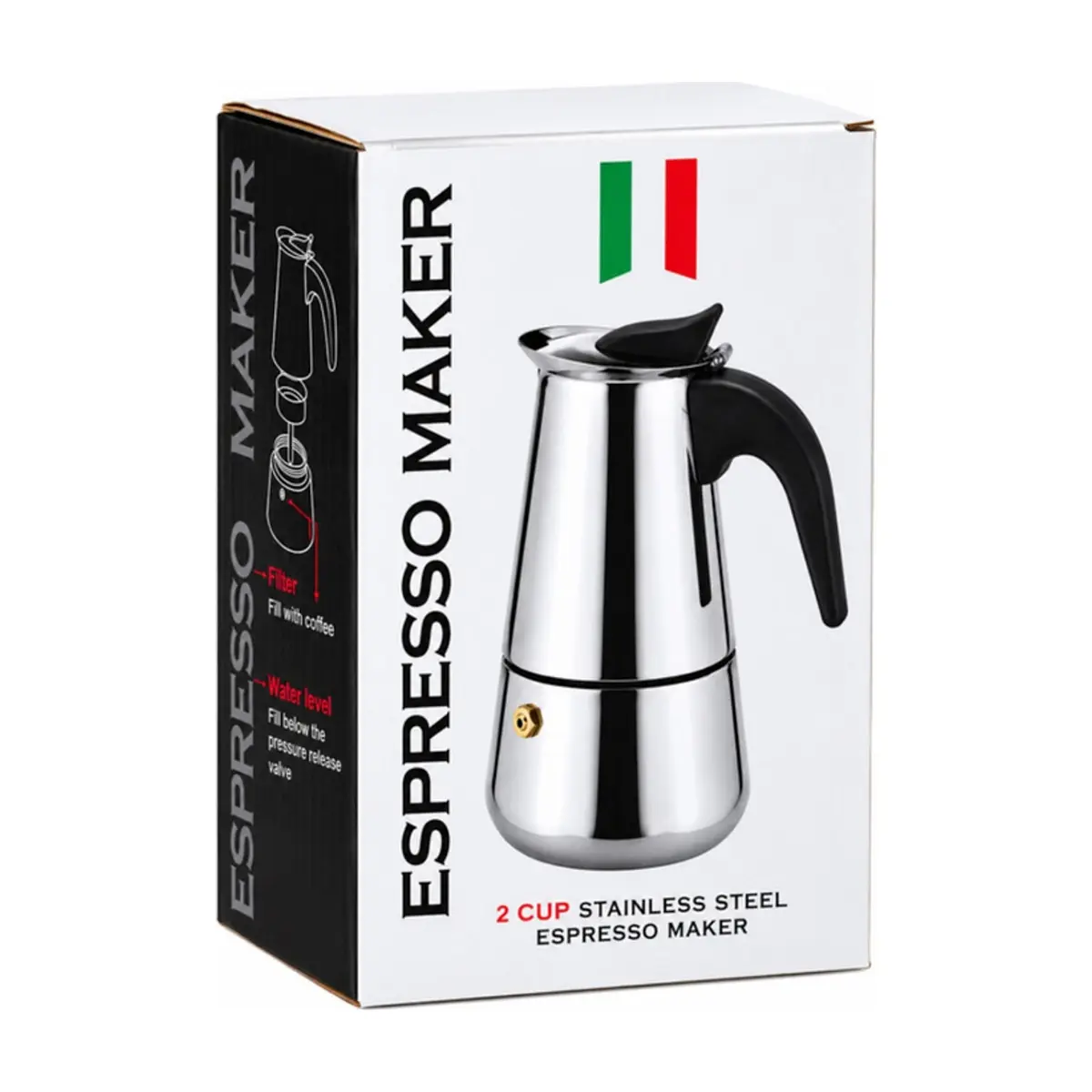 Cafetera italiana de 2 tazas Homestar - Miniatura 4
