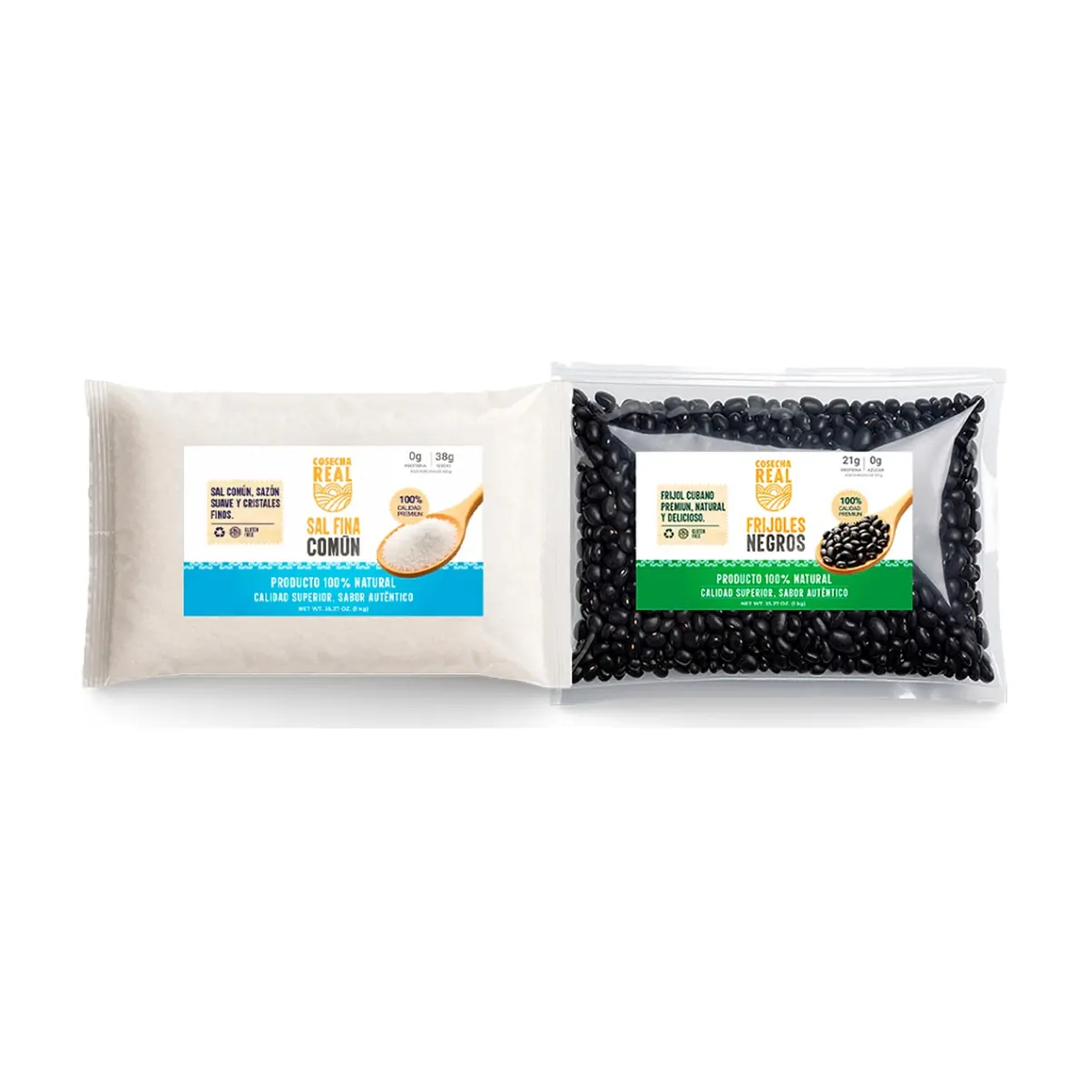 Combo esencial de cocina Cosecha Real #11: Sal fina común + Frijoles negros