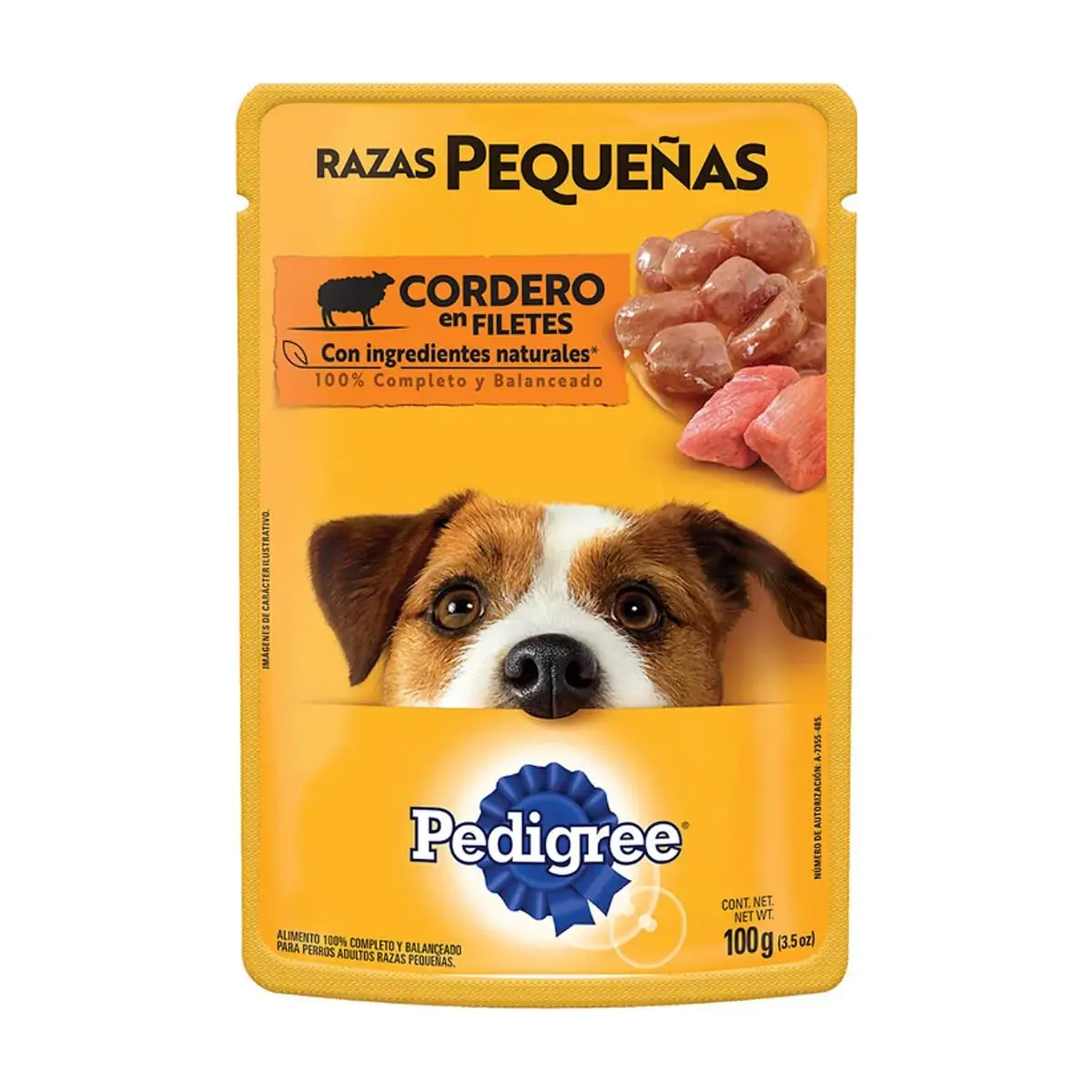 Comida para perros razas pequeñas sabor cordero en filete Pedigree (100 g / 3.5 oz) - Miniatura 3