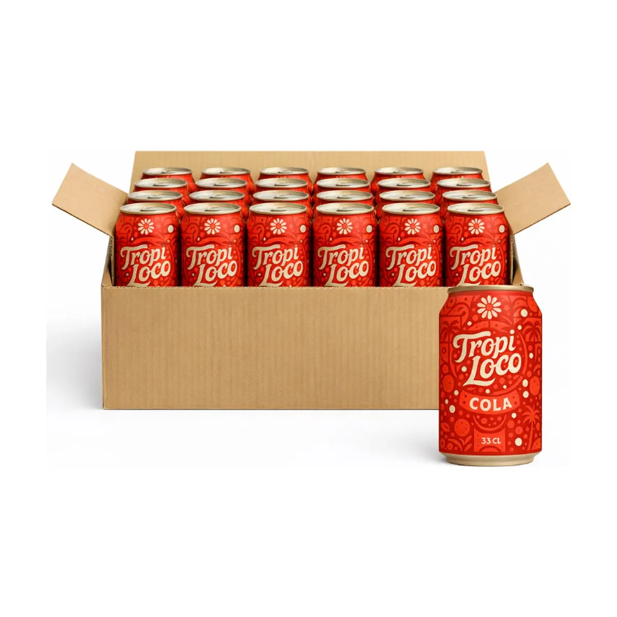 Refresco gaseado de cola Tropi Loco (24 x 330 ml) - Imagen 1