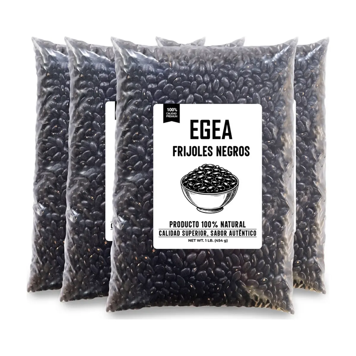 Frijoles negros EGEA (4 x 454 g / 1 lb)