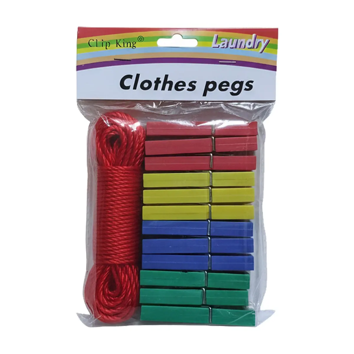 Pinza plástica para ropa con soga para tender Ray (12 U) - Thumbnail 2