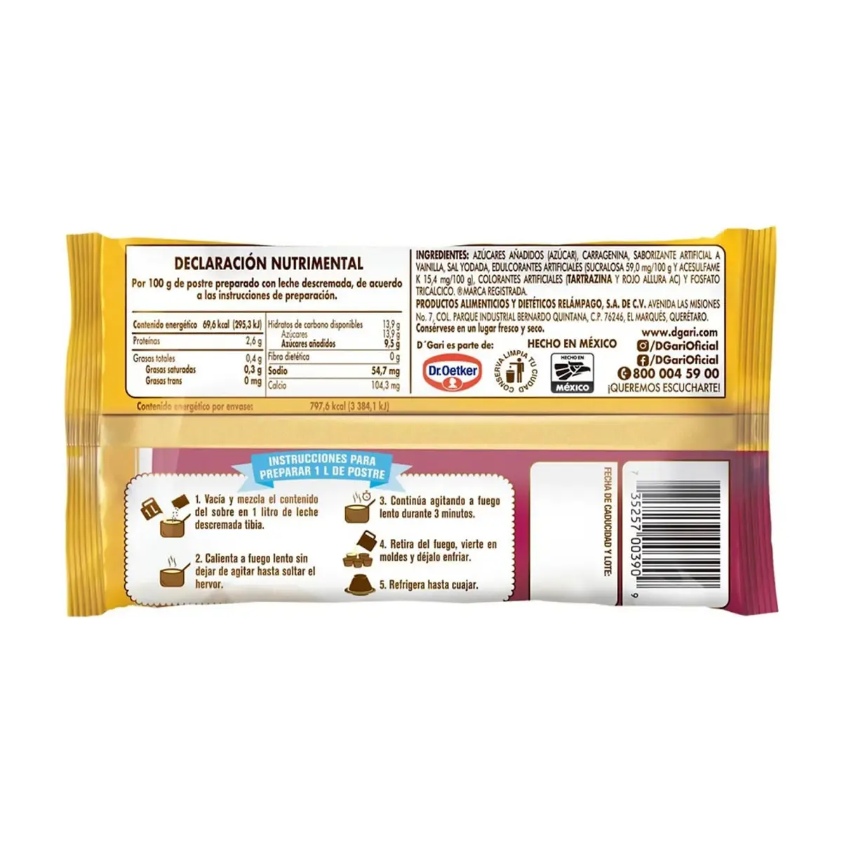 Flan sabor vainilla D'Gari (115 g / 4.06 oz) - Thumbnail 5