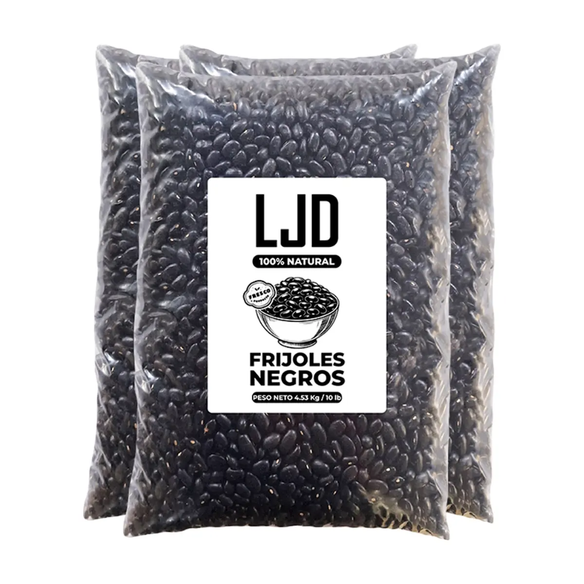 Frijoles negros LJD (3 x 4.53 kg / 10 lb)