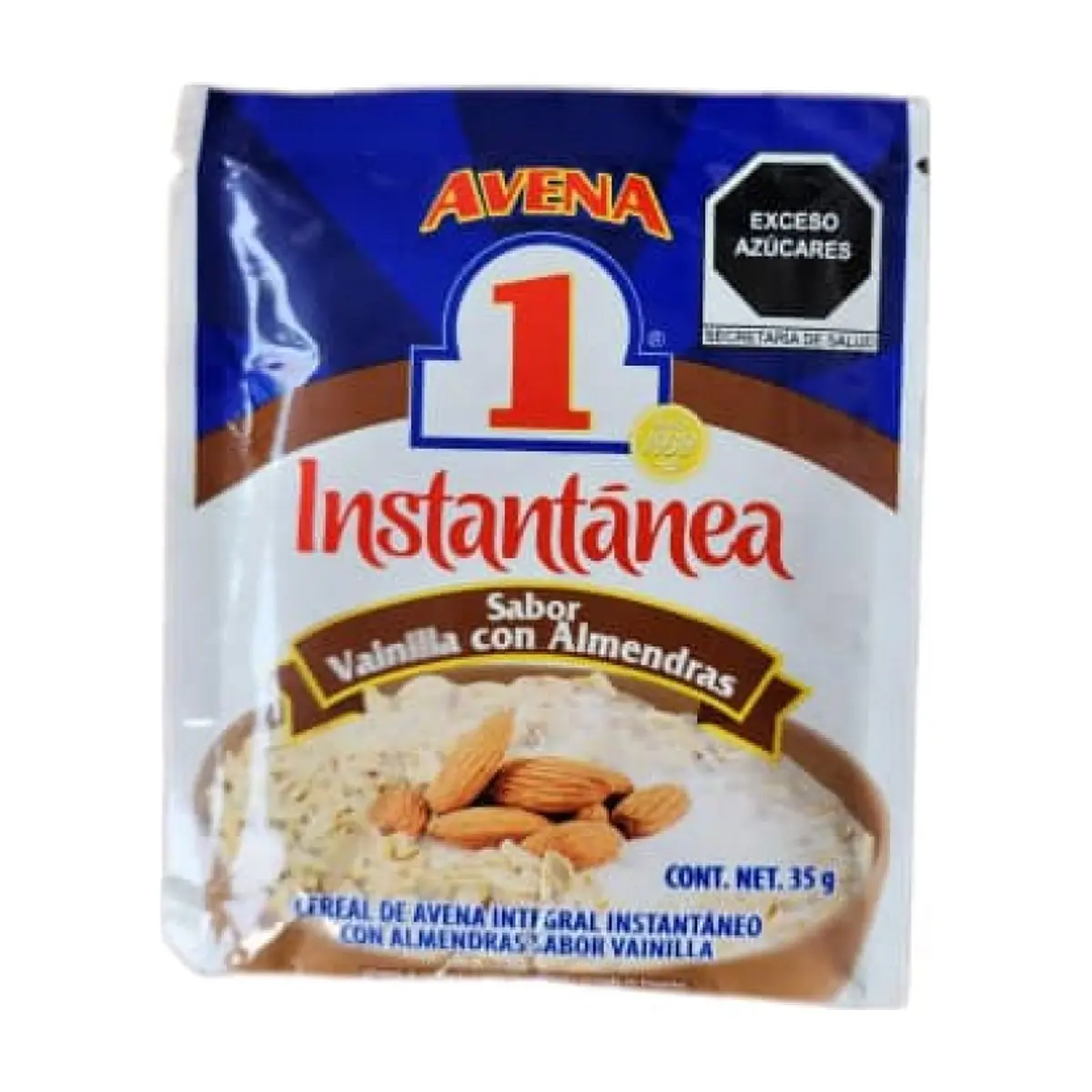 Cereal de avena integral instantáneo con almendras sabor vainilla Avena 1 (35 g / 1.23 oz) - Miniatura 2