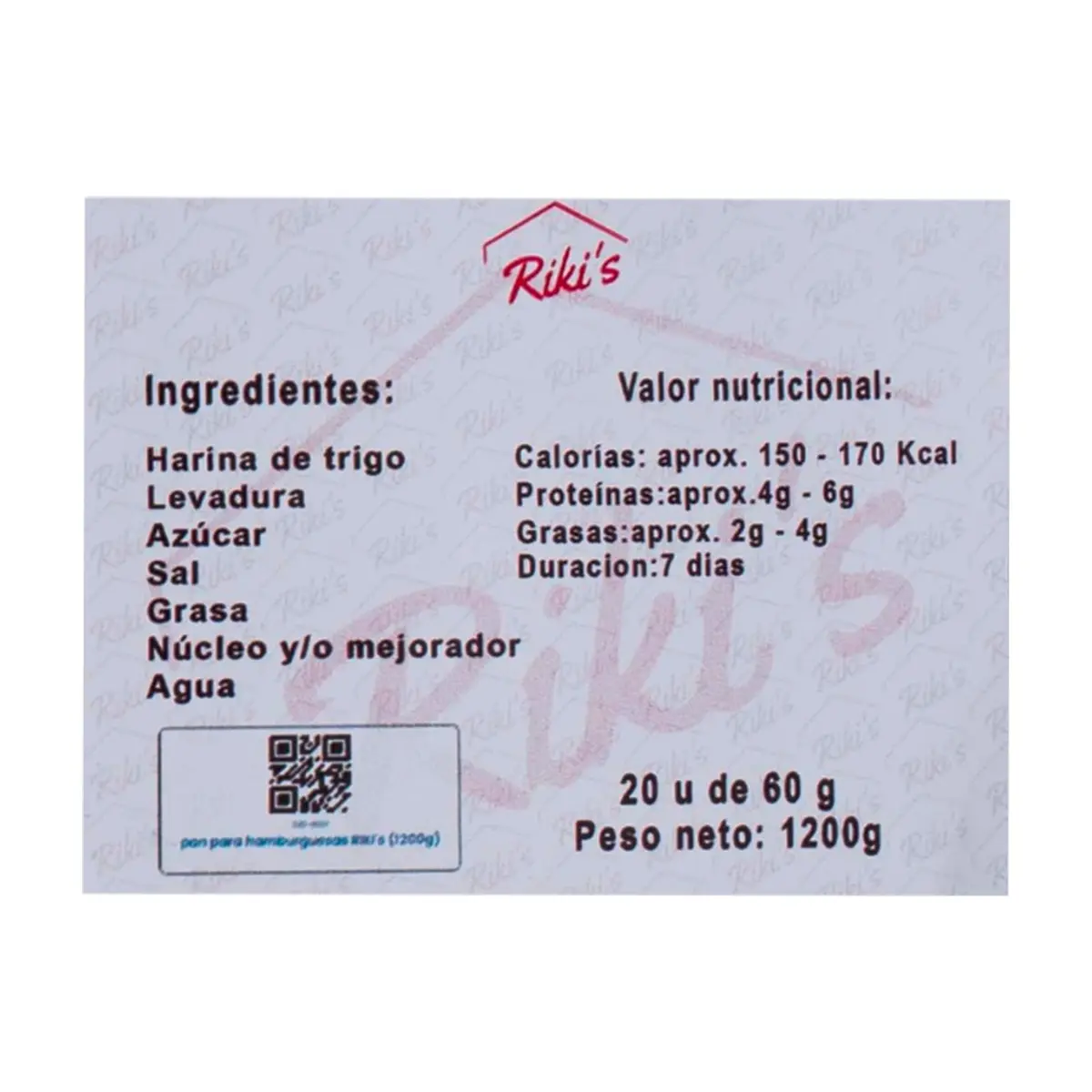 Pan para hamburguesas RIKI´s (20 x 60 g / 2.11 oz) - Thumbnail 4