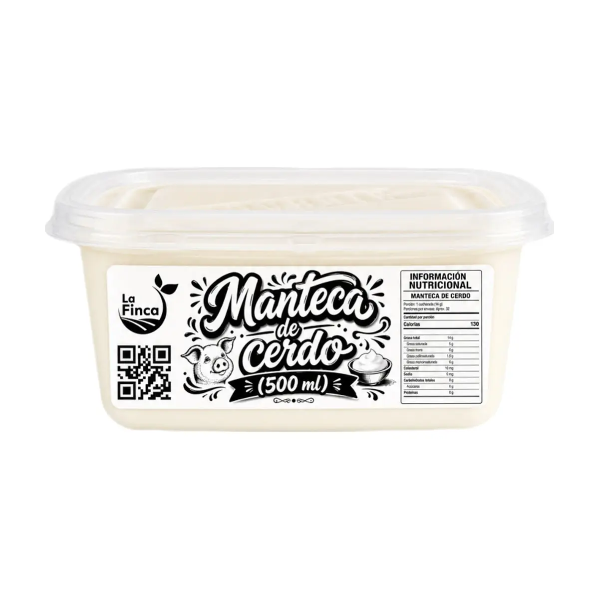 Manteca de cerdo La Finca (500 ml) - Miniatura 1